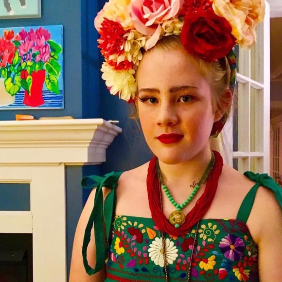 Mexican embroidered baby dress straps - Picture 4 of 4